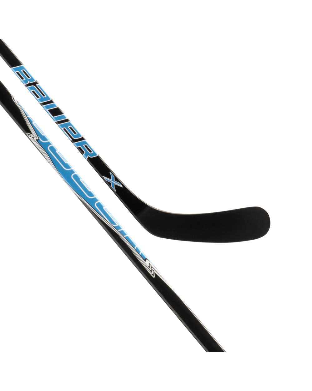 Bauer Intermediate X Series Grip Hockey Stick - 2025 - Black/Blue, graphic detail view