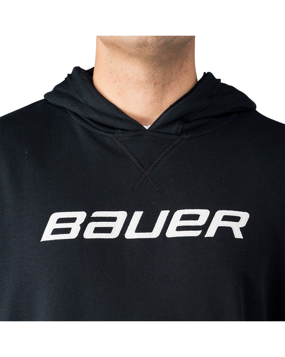 Bauer Jersey Senior Hoodie - Black - chest detail