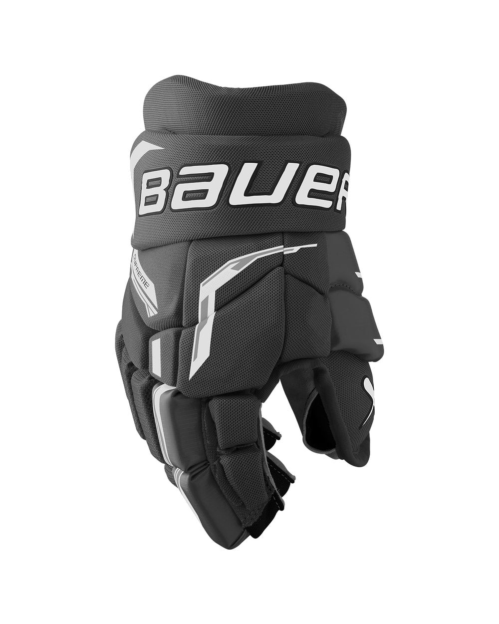 Bauer Junior Supreme F40 Hockey Glove Black/White - back