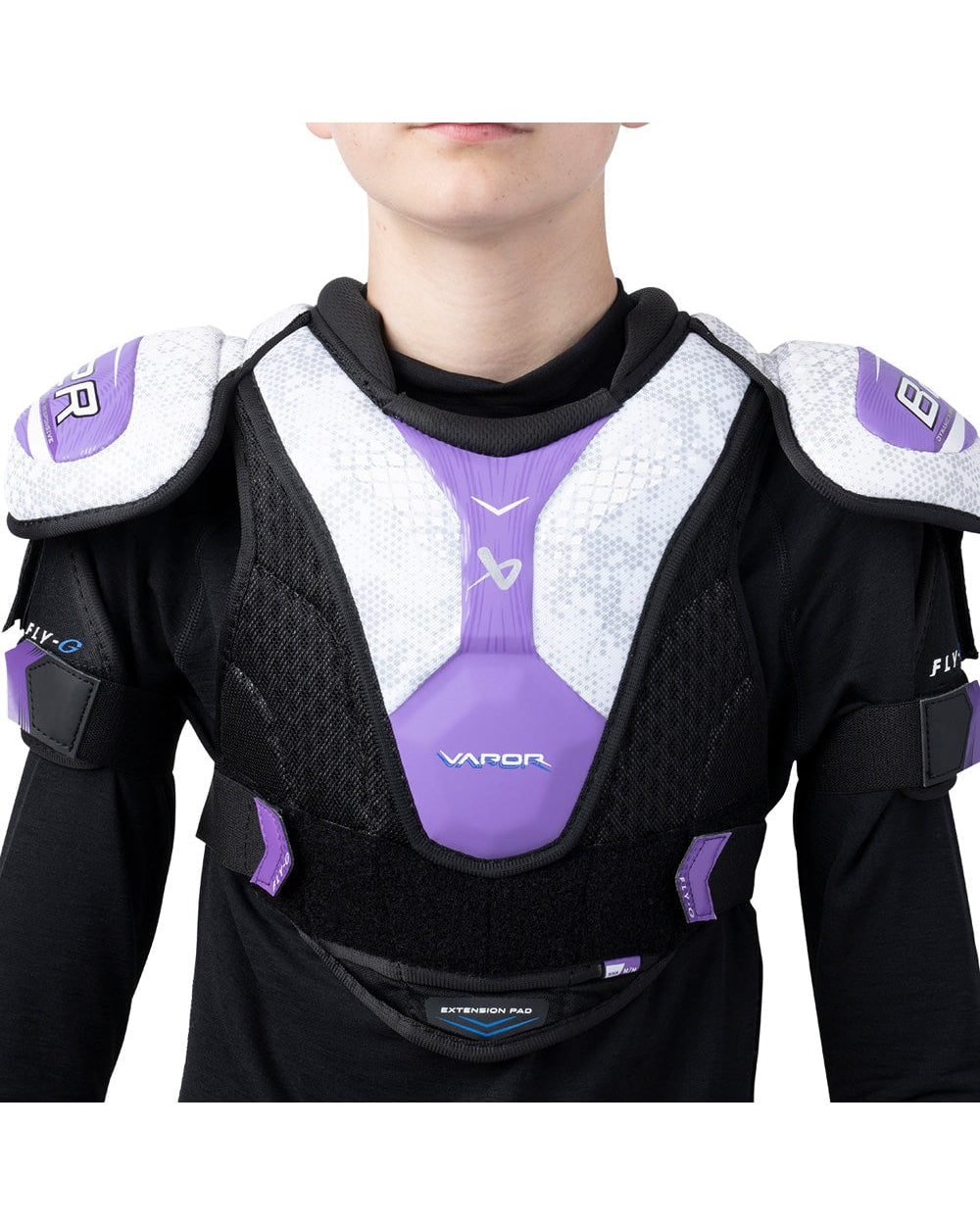 Bauer Junior Vapor Fly Shoulder Pads - worn