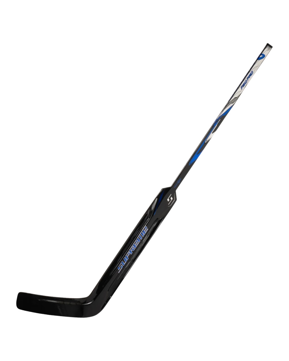 Bauer Senior Supreme F50 Pro Goalie Stick - Blue, rear-angled view
