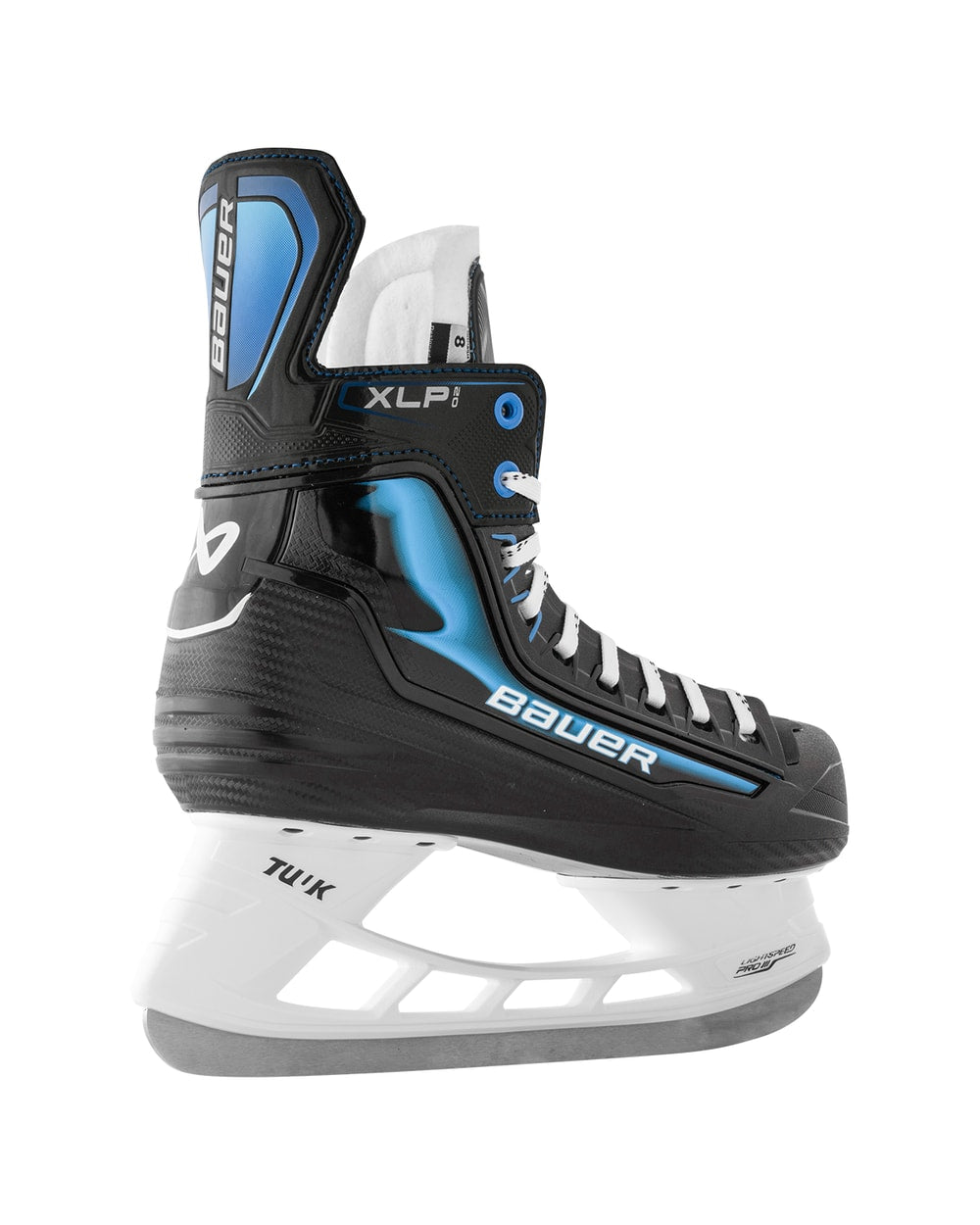 Bauer Senior X-LP 2.0 Hockey Skates - Black, rear three-quarter view