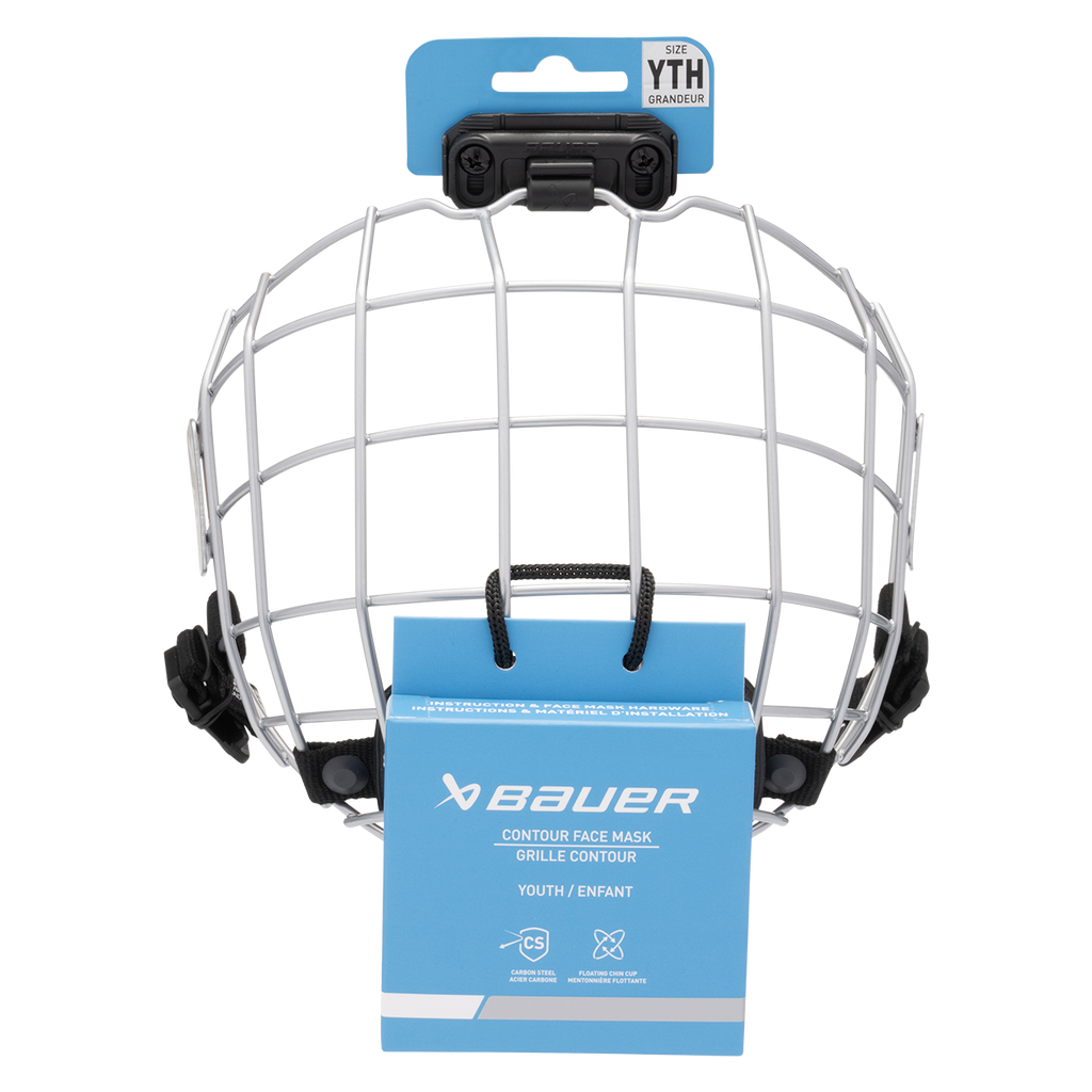 Bauer Youth Contour Facemask - front view