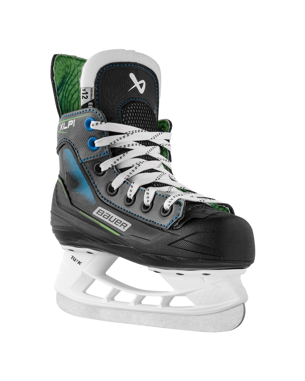 Bauer Youth X-LP 2.0 Hockey Skates - Black, front three-quarter view