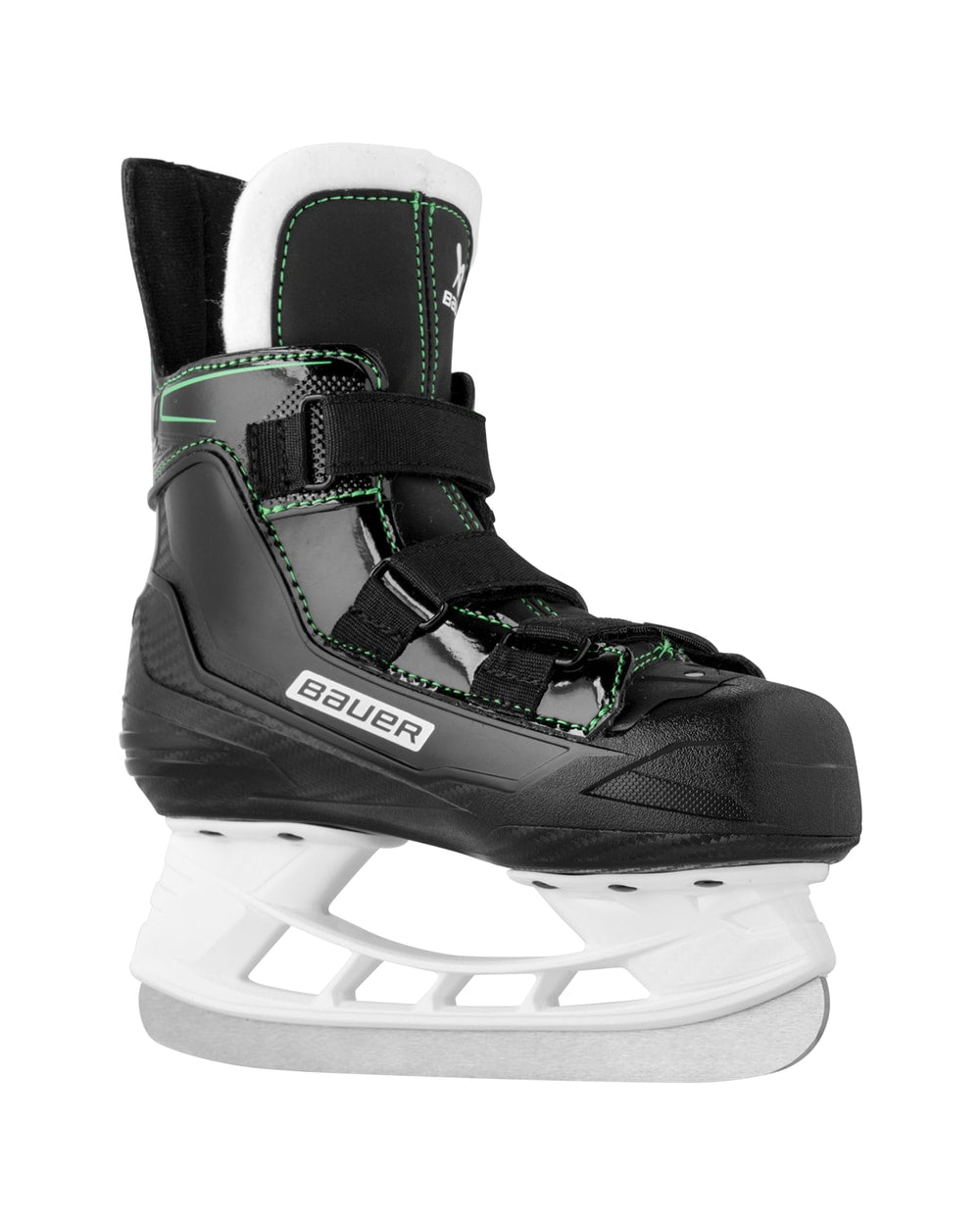 Bauer Youth X-LS 2.0 Hockey Skates - Black, front angle view, opposite side