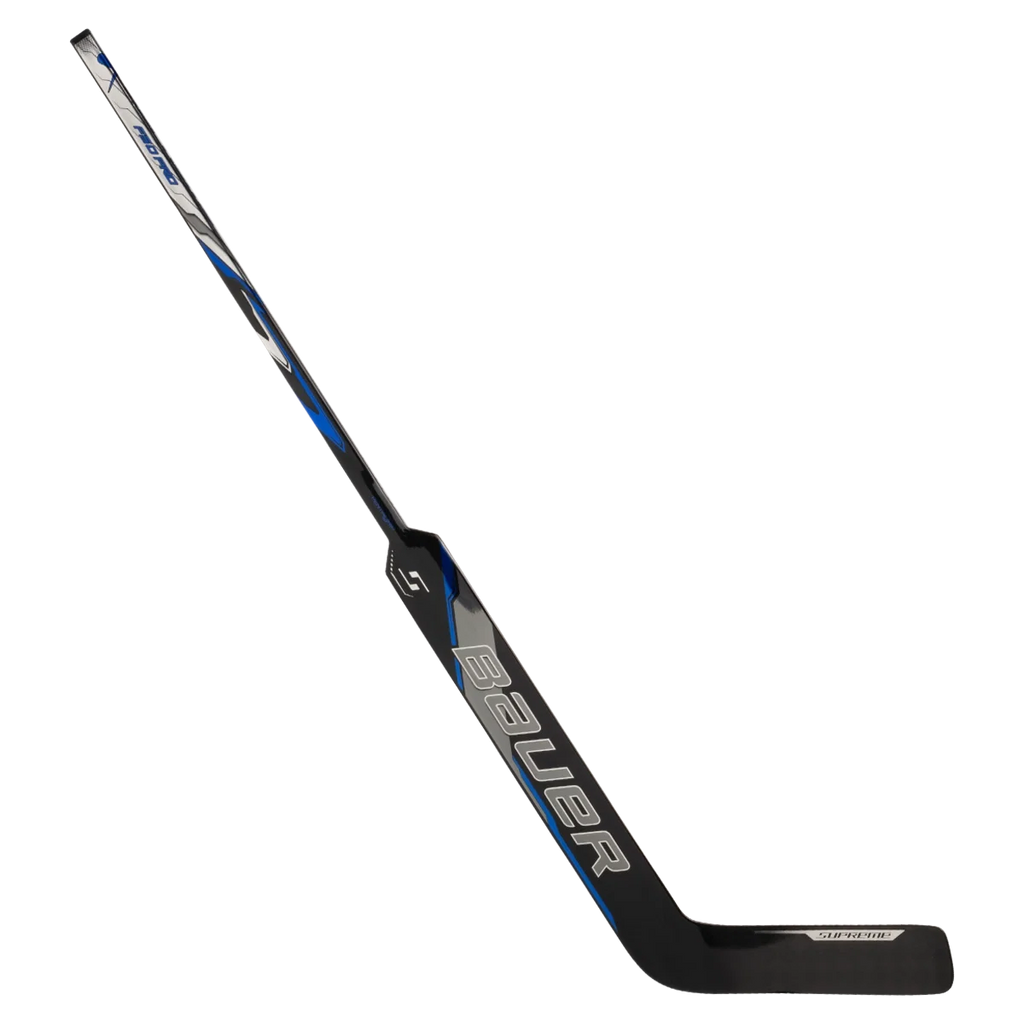 Bauer Senior Supreme F50 Pro Goalie Stick - Blue, front-angled view
