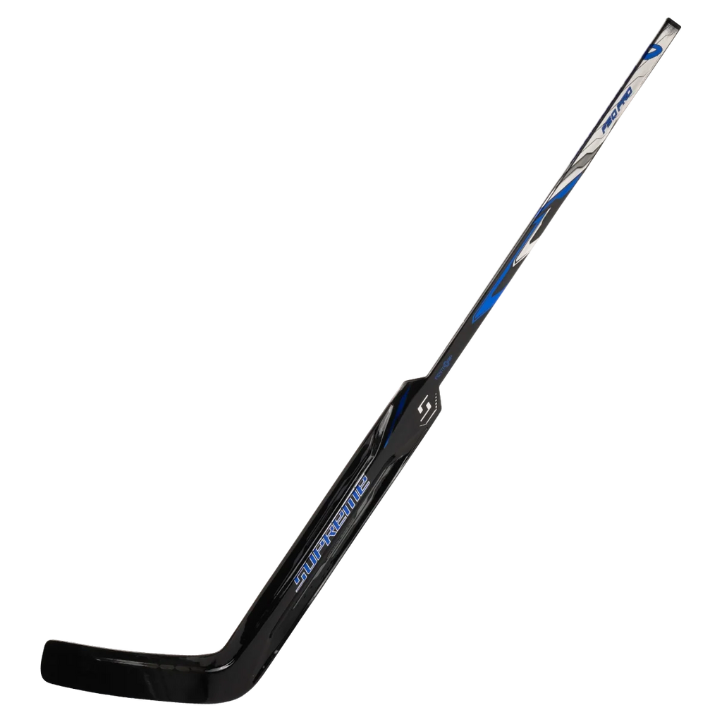 Bauer Senior Supreme F50 Pro Goalie Stick - Blue, rear-angled view