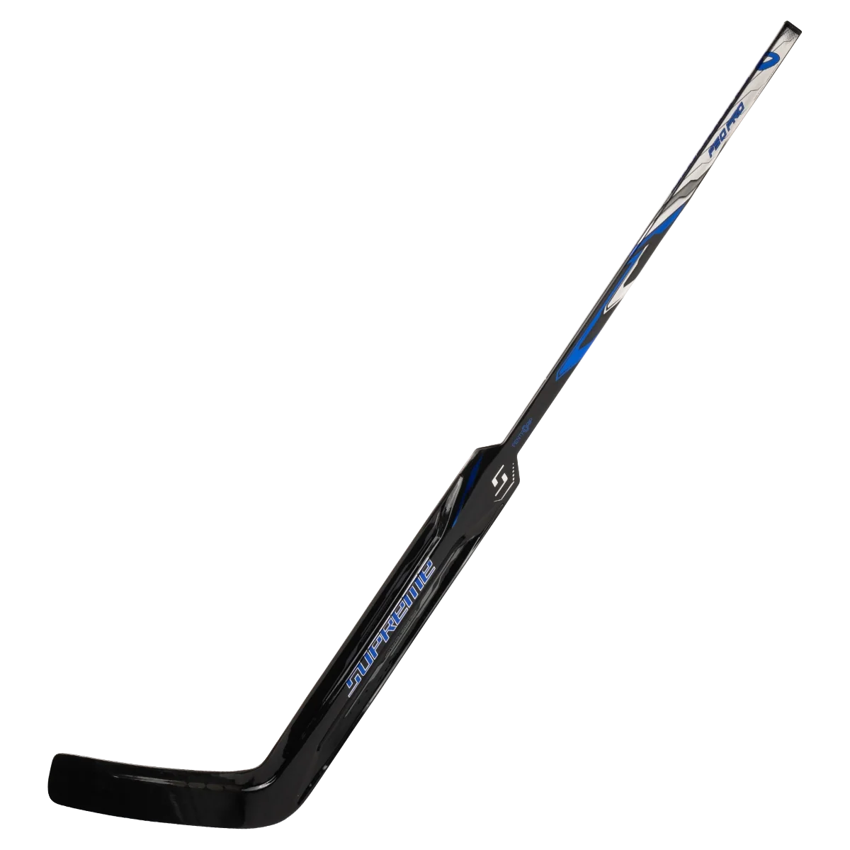 Bauer Senior Supreme F50 Pro Goalie Stick - Blue, rear-angled view