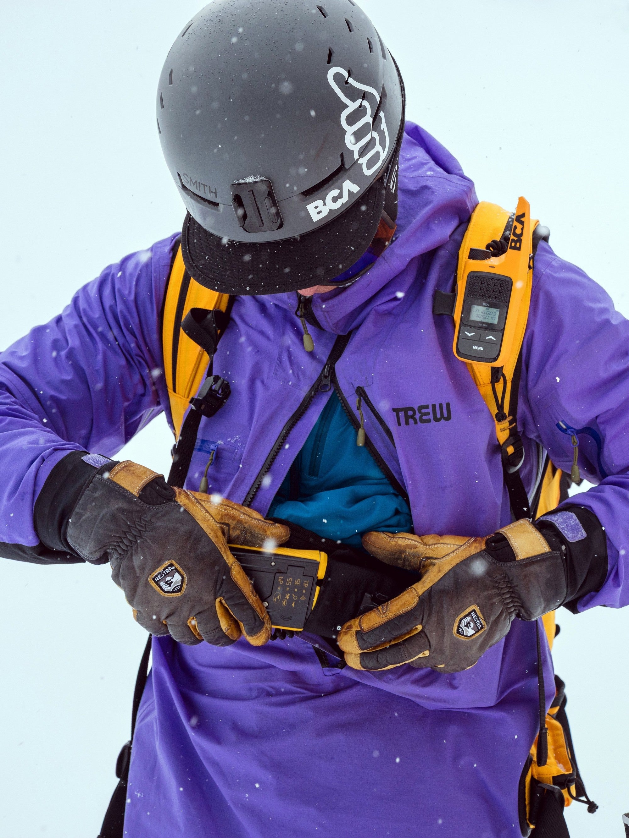 Backcountry Access Tracker 4 Avalanche Rescue Package - harness in use