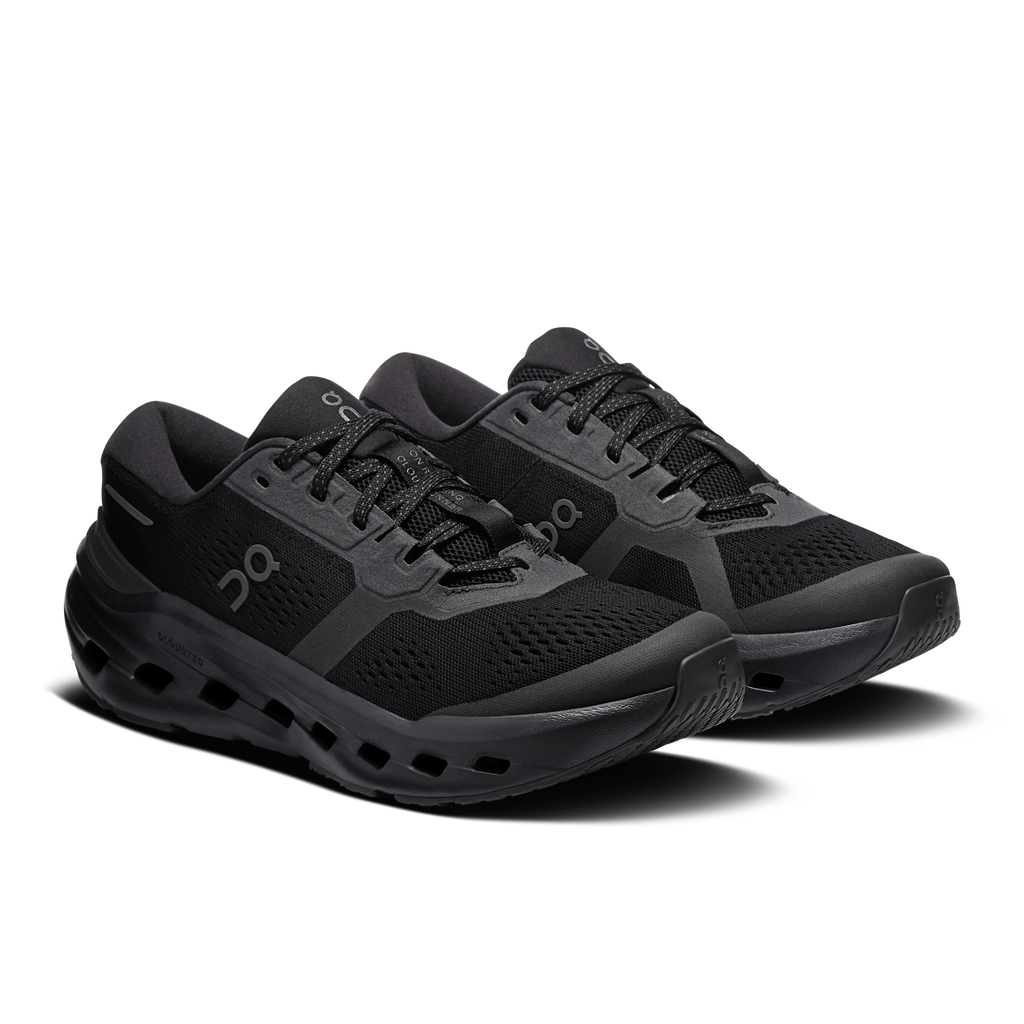 On Cloudrunner 3 Black/Black three-quarter
