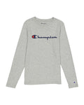 Champion Big Kids’ Script Logo Long-Sleeve T-Shirt