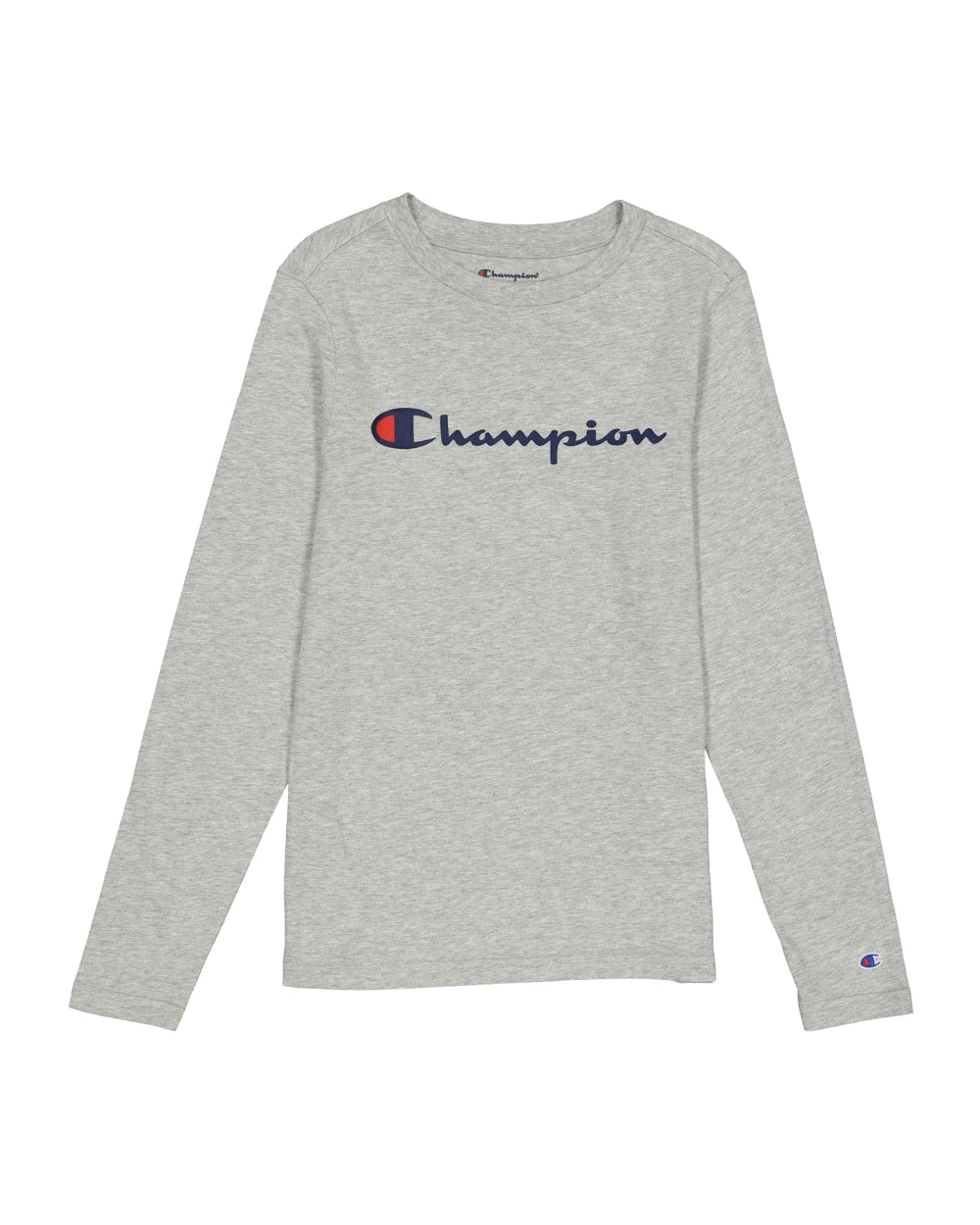 Champion Big Kids’ Script Logo Long-Sleeve T-Shirt