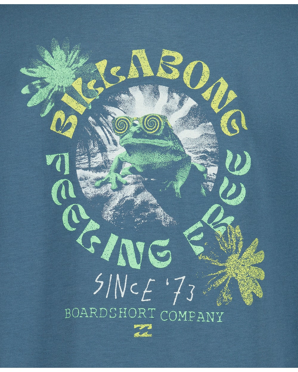 Billabong Psych Frog Tee Real Teal detail