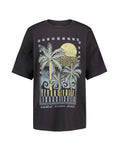 Billabong Girls' Heatwave Oversized T-Shirt Black Sands