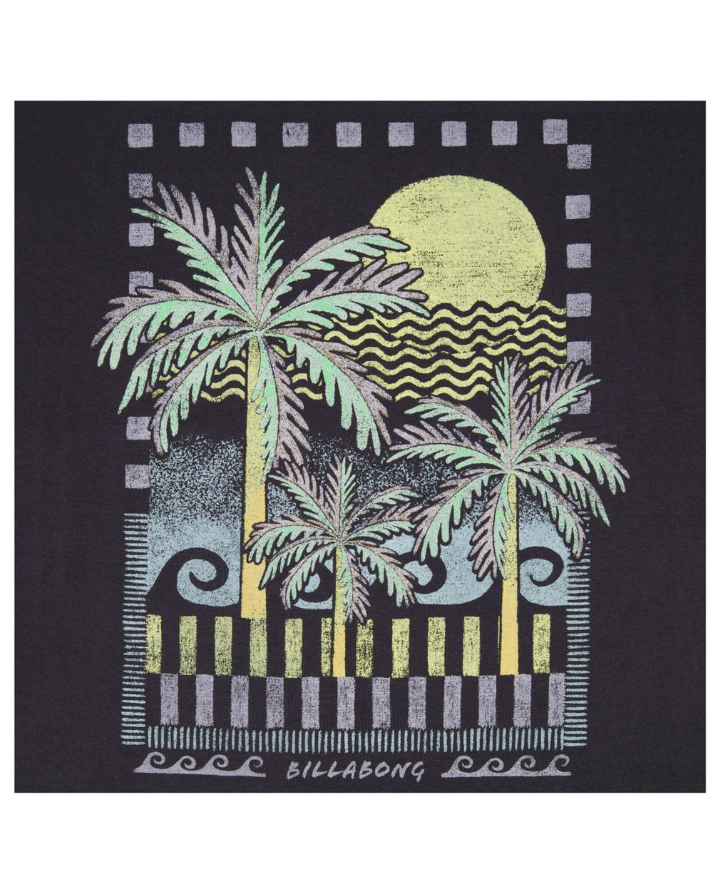 Billabong Girls' Heatwave Oversized T-Shirt Black Sands detail