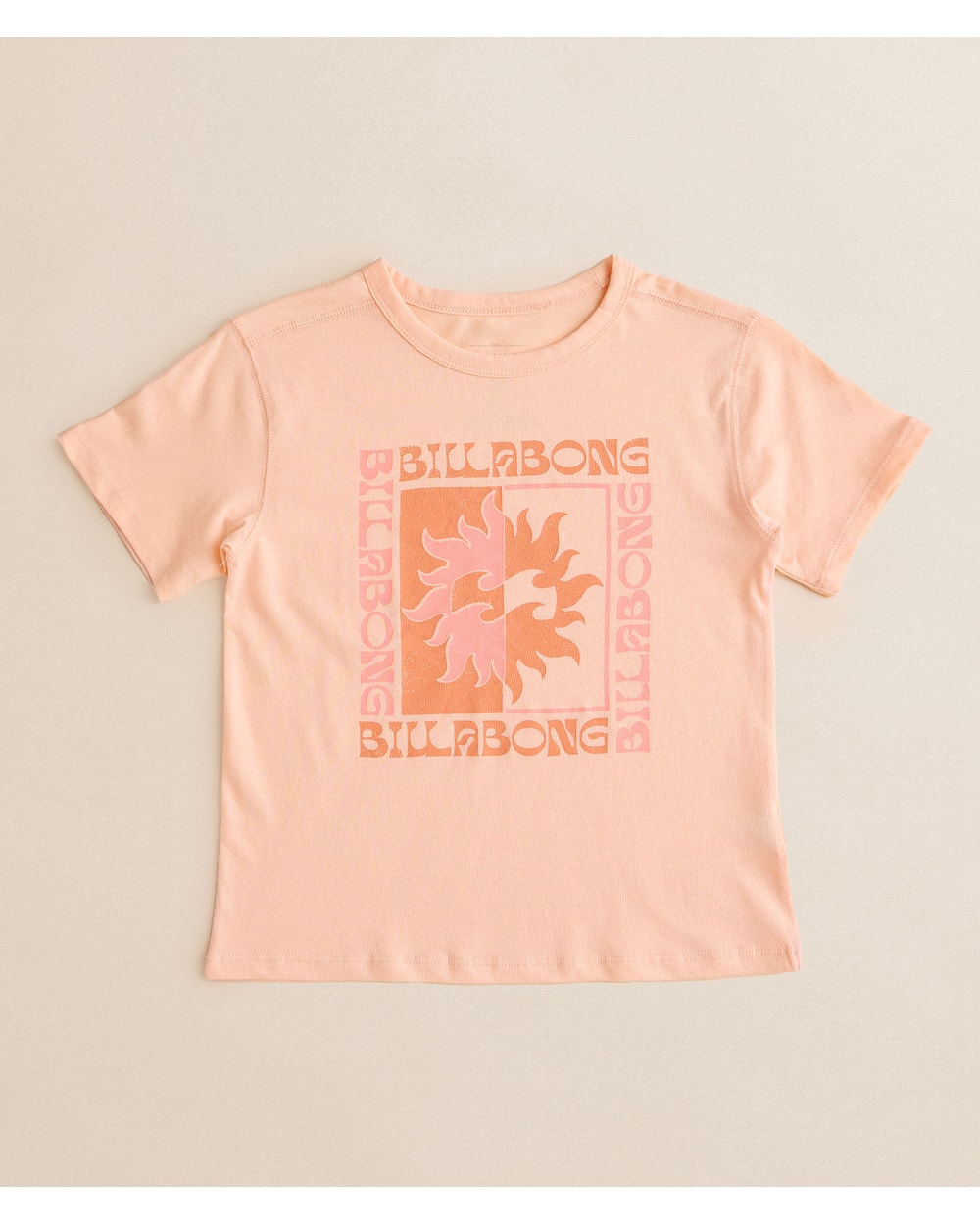 Billabong Sun Flare T-Shirt in Soft Peach - front