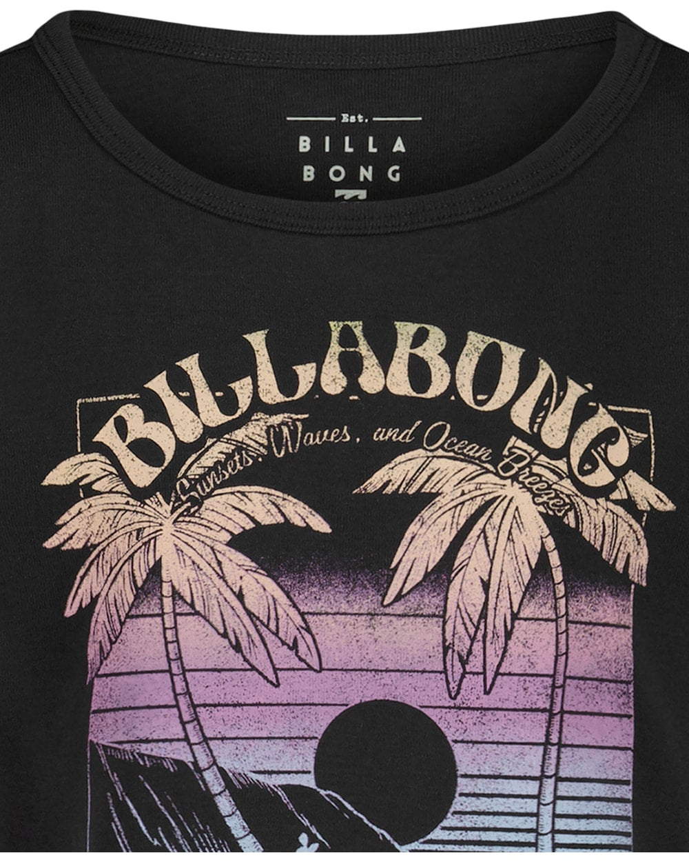 Billabong Sunset Dream Tee Black Sands detail 2