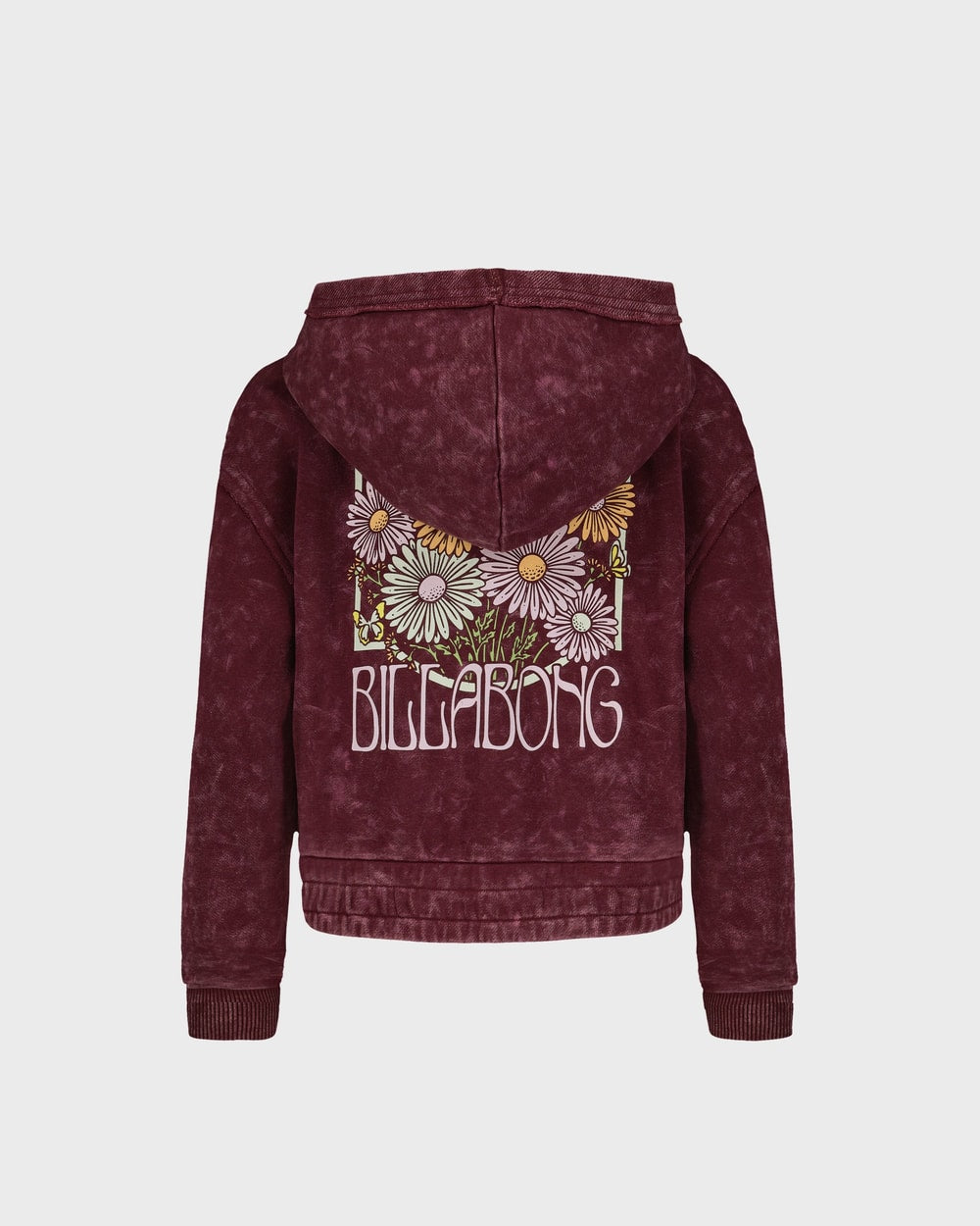 Billabong Girls' Wildflower Zip Sweatshirt - Crushed Violets - back