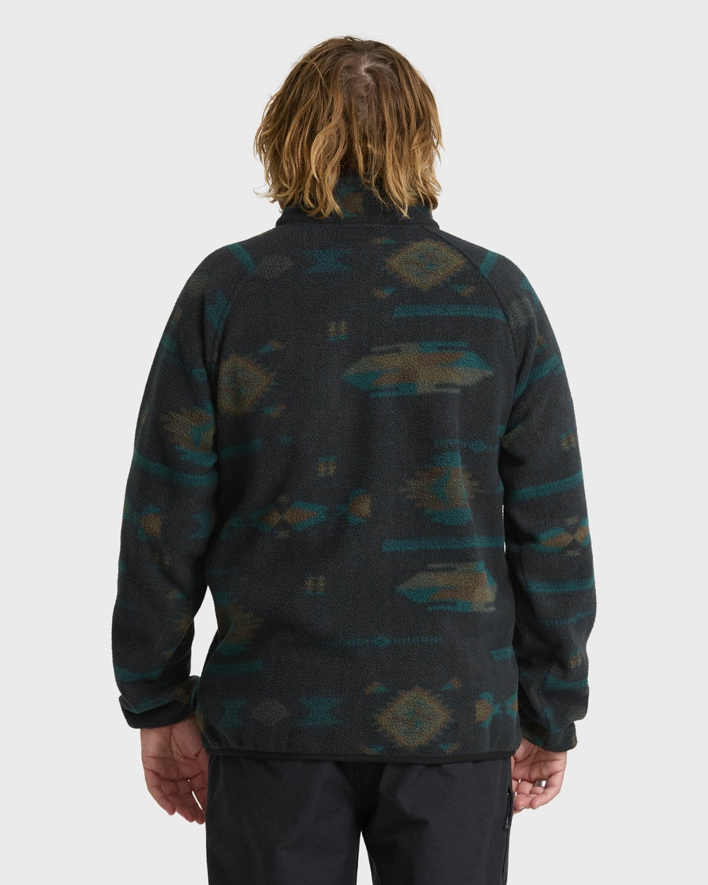 Billabong Men's A/Div Boundary Mock Neck Half-Zip Sweatshirt in Phantom - back