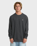 Billabong Men's All Day Crewneck Sweatshirt in Black Heather - front