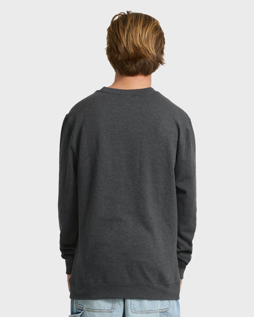 Billabong Men's All Day Crewneck Sweatshirt in Black Heather - back