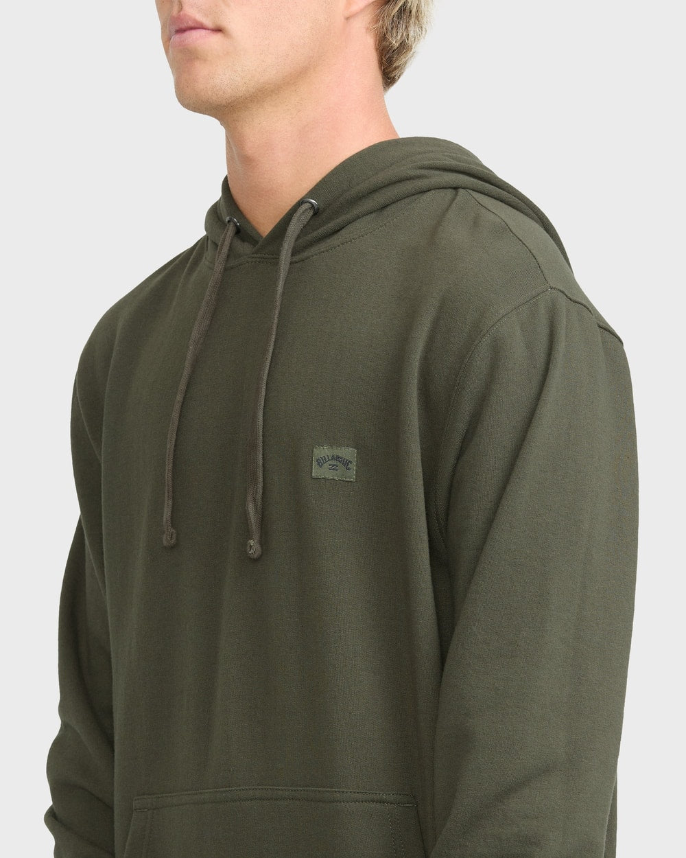 Billabong Men's All Day Pullover Hoodie in Rifle Green - detail