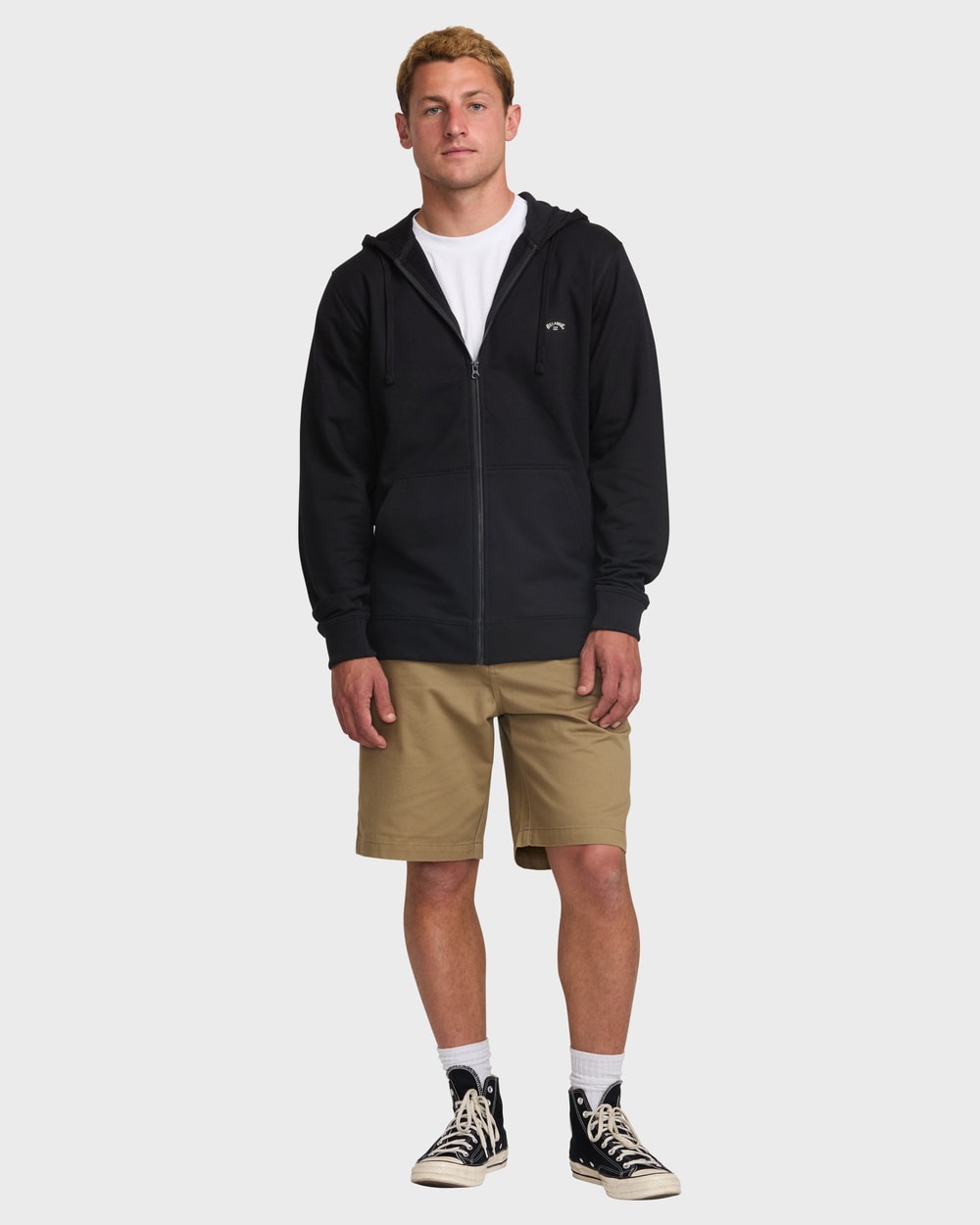 Billabong All Day Zip Front Hoodie Black detail