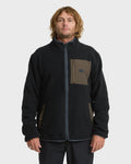 Billabong Men's Alpine Mock Neck Full-Zip Fleece in Black - front