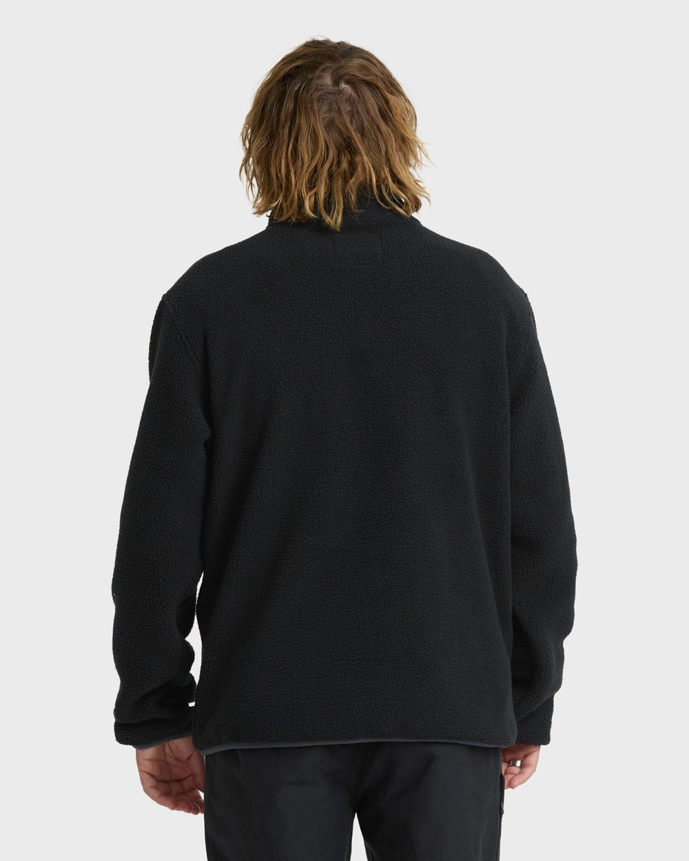 Billabong Men's Alpine Mock Neck Full-Zip Fleece in Black - back