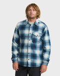 Billabong Men's Furnace Long Sleeve Flannel Shirt in True Navy, front