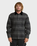 Billabong Men's Garage Alley Long Sleeve Shirt in Black, front