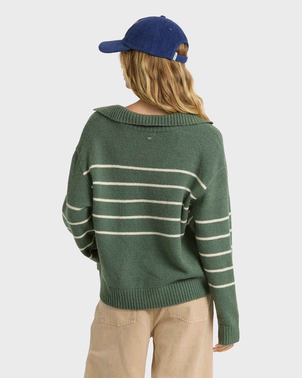 Billabong Women's Bennie V-Neck Sweater - Rainforest, back