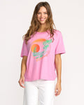 Billabong Women's Bright New Day Tee - Bright Rose - front