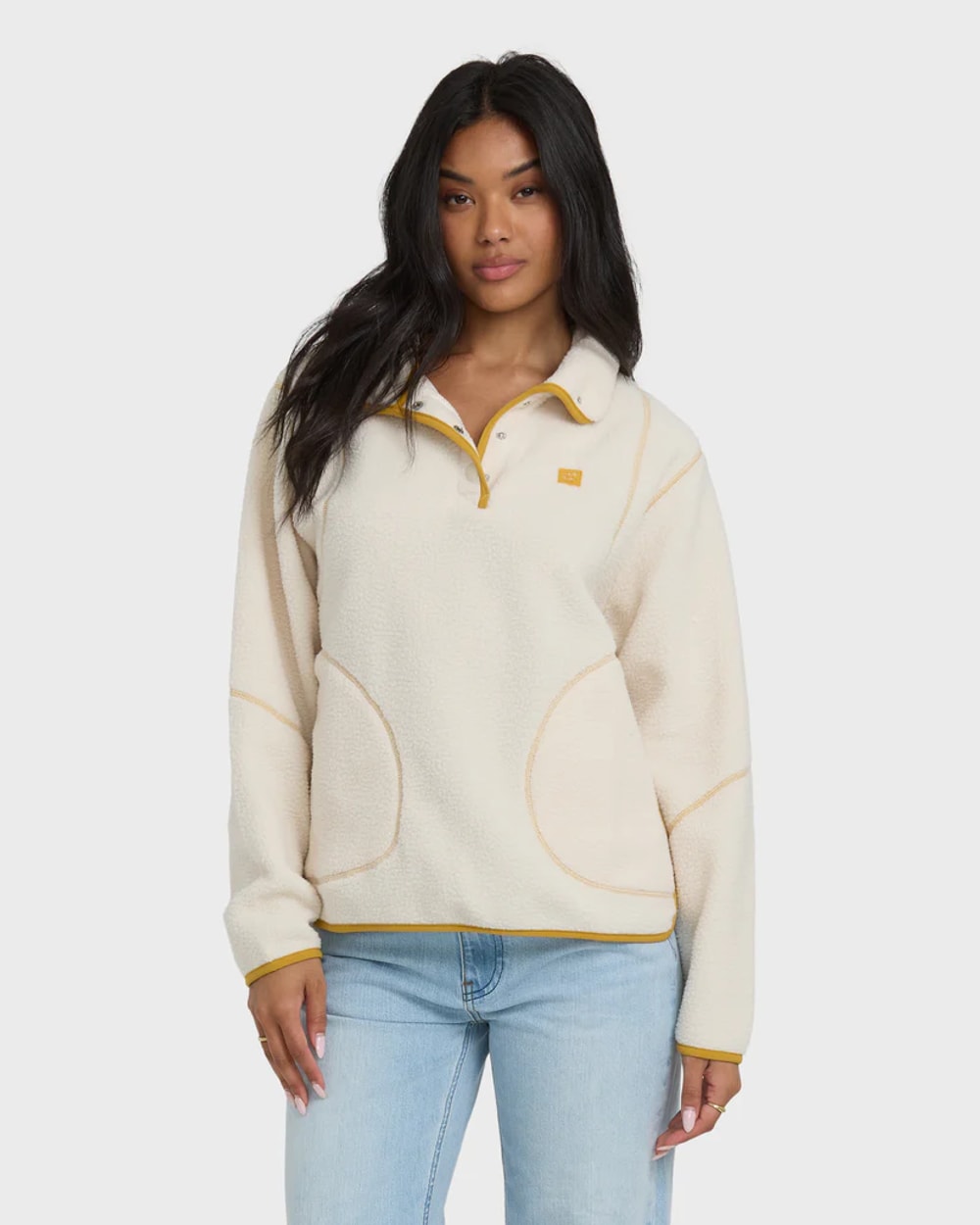 Billabong Women's Streamer Half Snap Sweatshirt