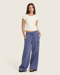 Billabong Women's Tides Saltwashed Fleece Pants - Classic Navy - front