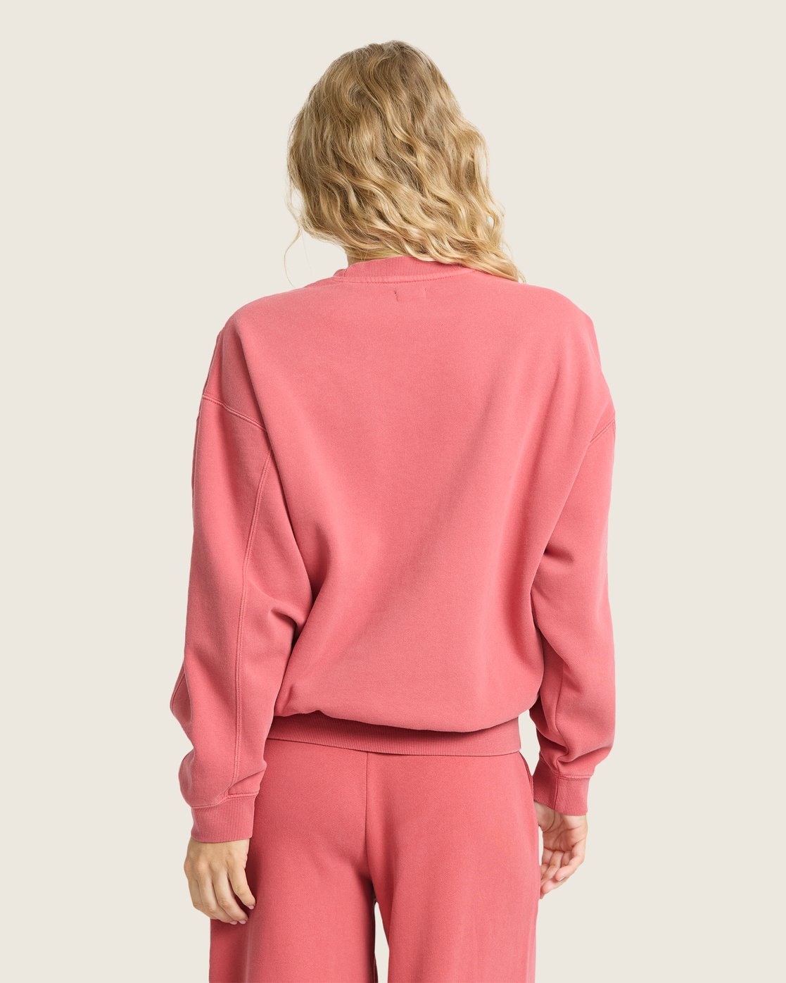 Billabong Women's Vibes Kendal Crewneck Sweatshirt - Mineral Red - back