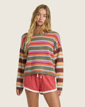 Billabong Women's Red Rocks Crewneck Sweater - Canteen - front