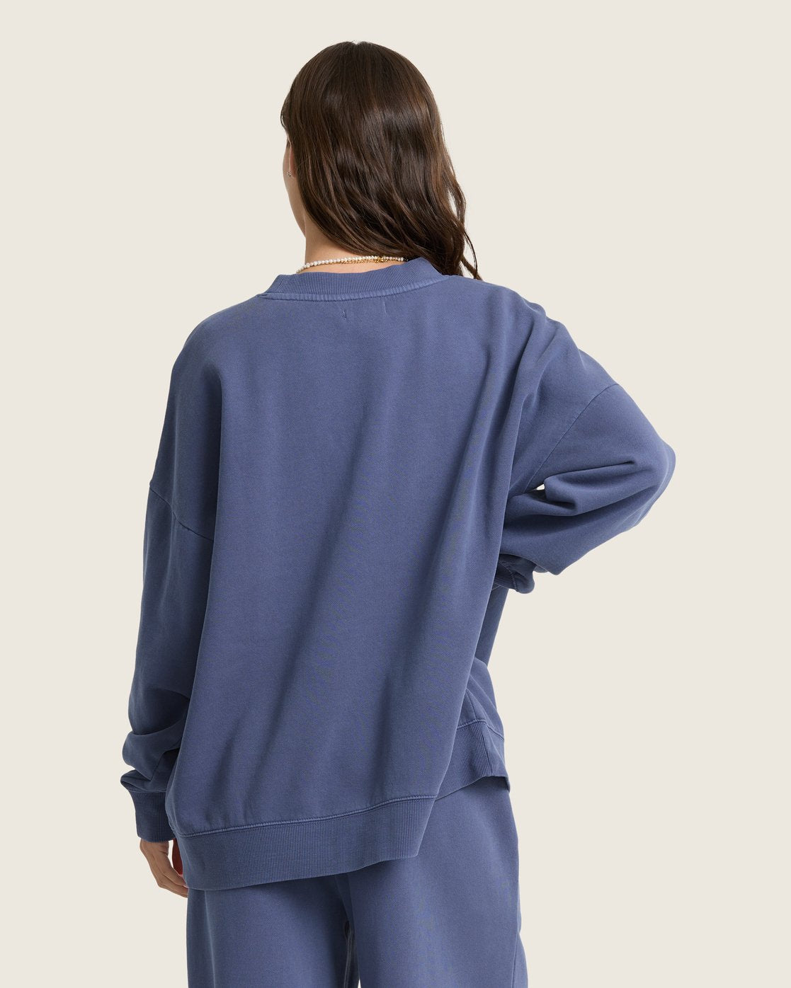 Billabong Women's Tides Saltwashed Crewneck Sweatshirt - Classic Navy - back