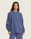 Billabong Women's Tides Saltwashed Crewneck Sweatshirt - Classic Navy - front