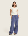 Billabong Women's Tides Saltwashed Fleece Pants - Classic Navy - front