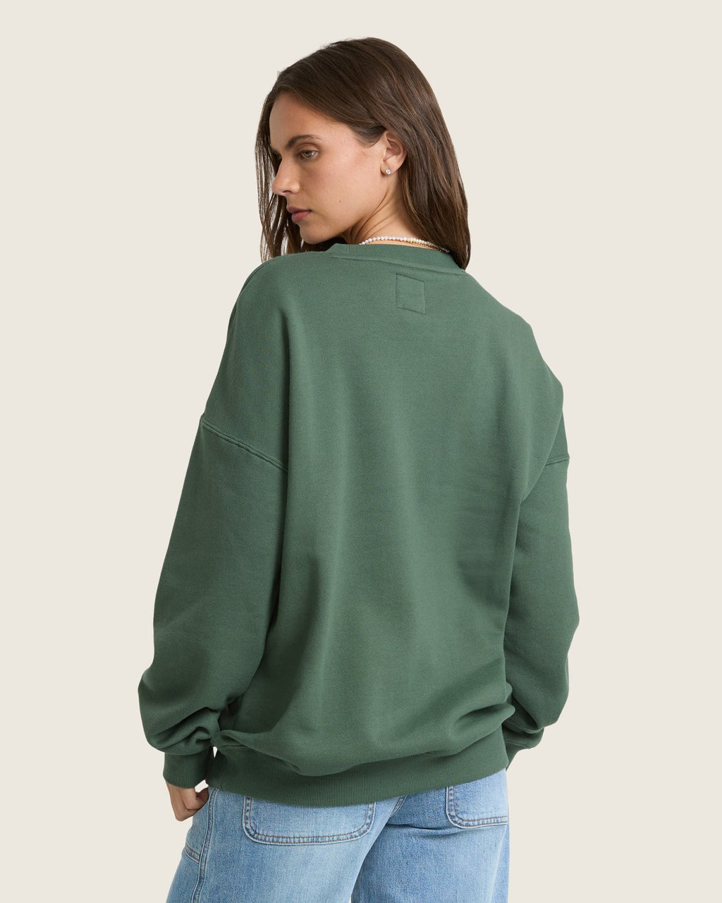 Billabong Women's Warm Memories Crewneck Sweatshirt - Rainforest - back