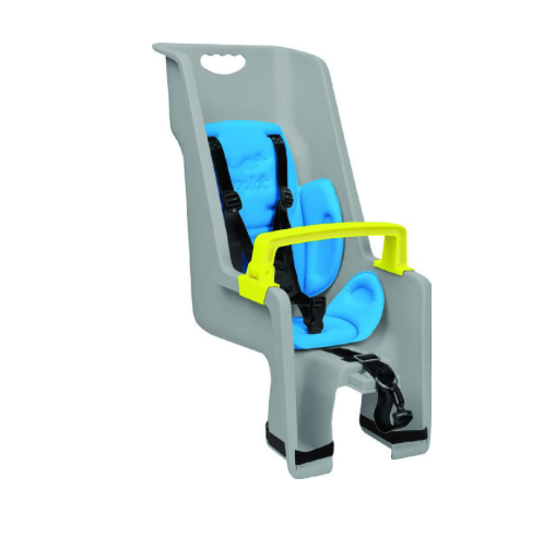 Blackburn Taxi Child Seat with EX-1 Rack - Grey/Blue side view