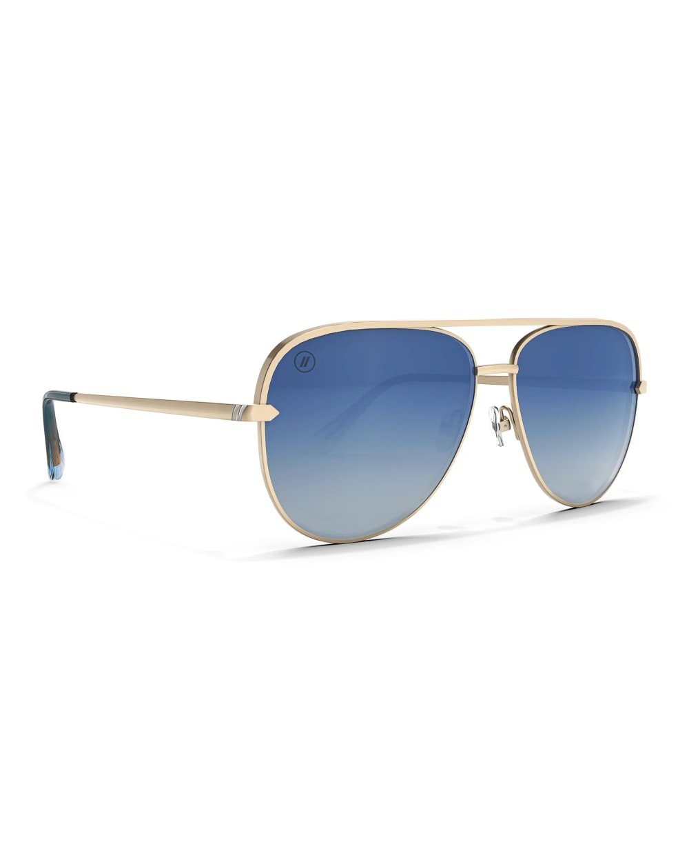 Blenders Shadow Polarized Sunglasses - MAT GOLD 60 BLUE