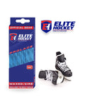 Elite Hockey Columbia Blue/Navy Wax Hockey Laces