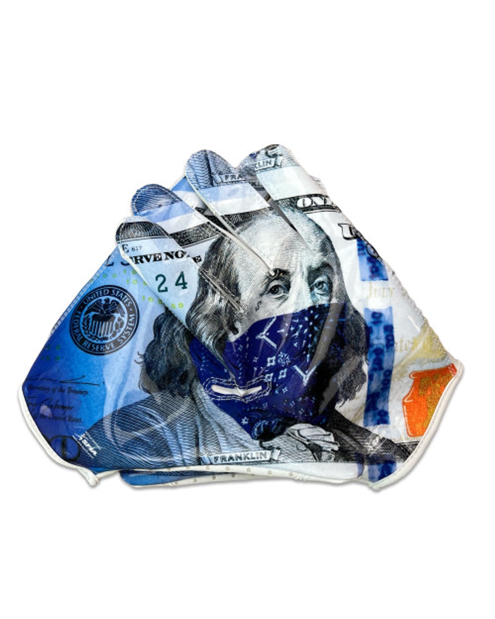 "Blue Strips" Youth Doom Speed Receiver Football Gloves