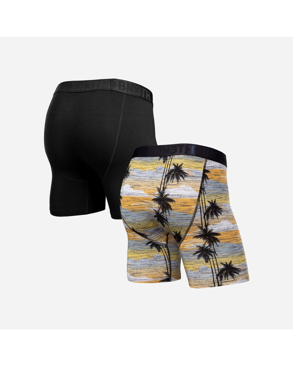 Bn3th Essentials Boxer Brief - 2 Pack - BLACK PALM TREE HORIZON