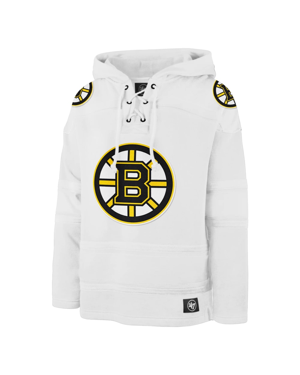 '47 Brand Boston Bruins White Out LACER Hoodie