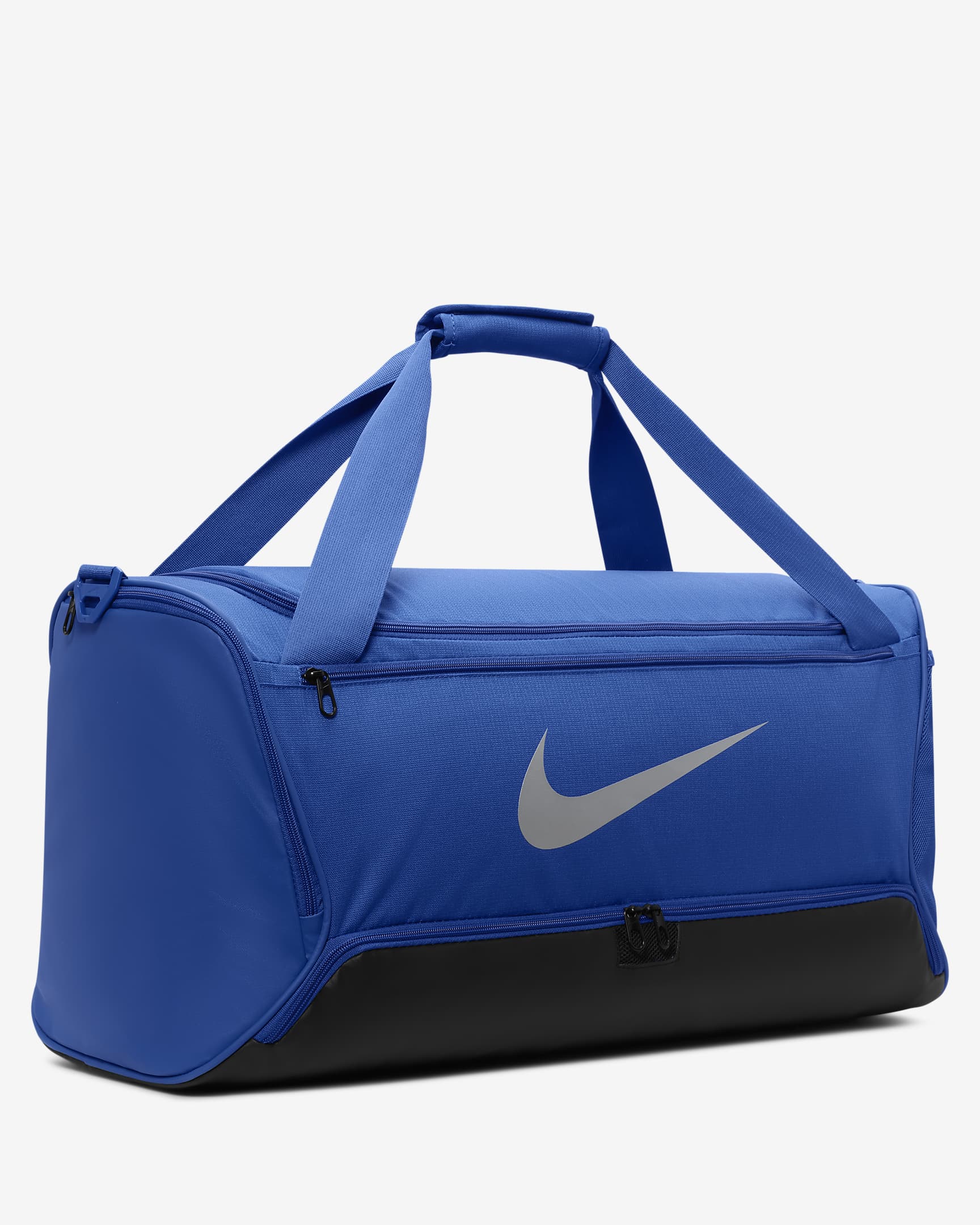 Nike Brasilia 9.5 Training Duffel Bag (Medium, 60L) Iron Grey / Black -  White