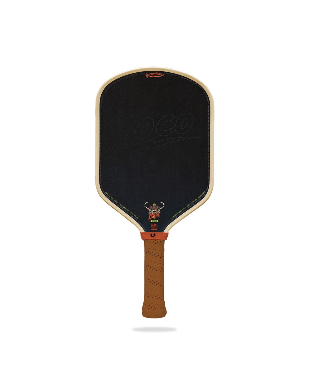 Bread & Butter Loco Hybrid Pickleball Paddle - Cream/Tan, front view