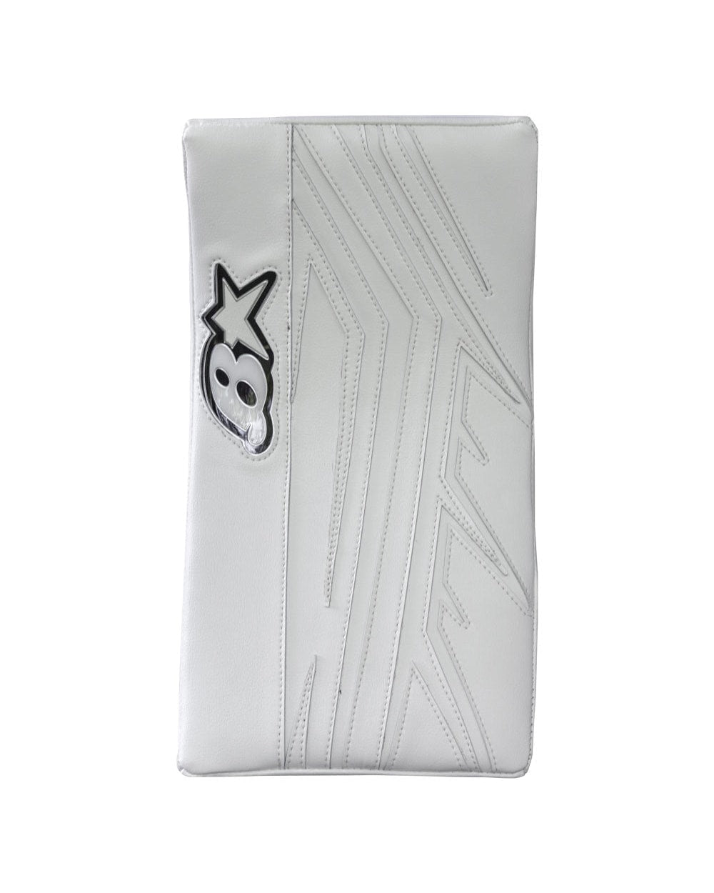 Brian's Iconik 2 Senior Goalie Blocker in white - board face